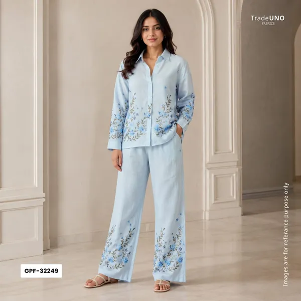 Sky_Blue_Floral_Embroidery_Cotton_Linen_Fabric_Gpf_32249_Default_Title
