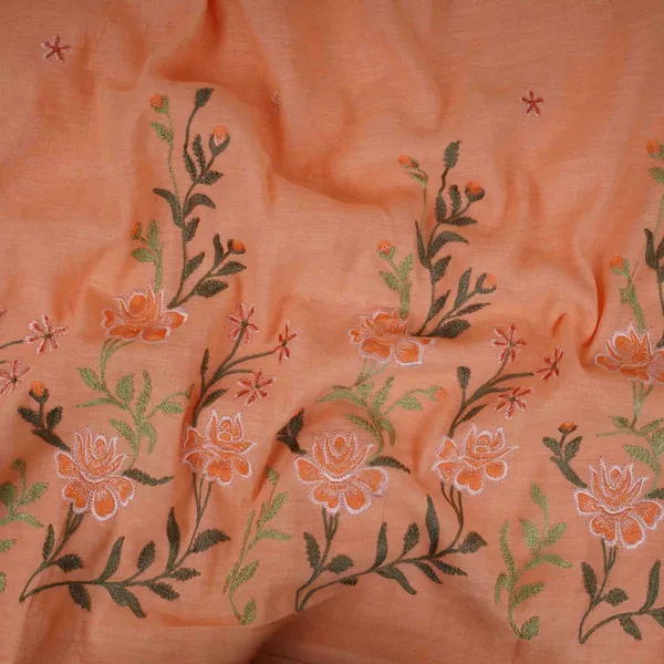 Peach_Floral_Embroidery_Cotton_Linen_Fabric_Gpf_32250_Default_Title