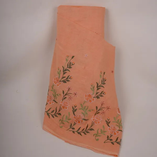 Peach_Floral_Embroidery_Cotton_Linen_Fabric_Gpf_32250_Default_Title
