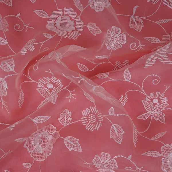 Pink_Floral_Thread_Sequins_Embroidery_Pure_27gm_Organza_Fabric_Gpf_32089_Default_Title