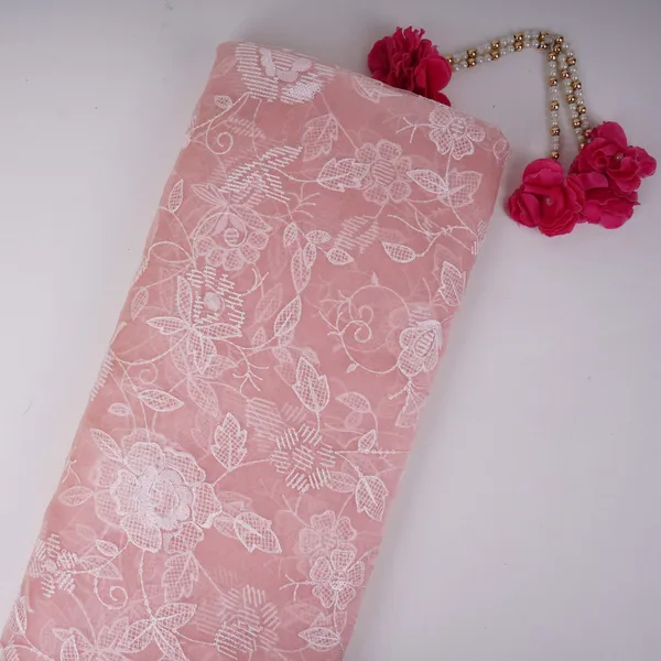 Pink_Floral_Thread_Sequins_Embroidery_Pure_27gm_Organza_Fabric_Gpf_32089_Default_Title