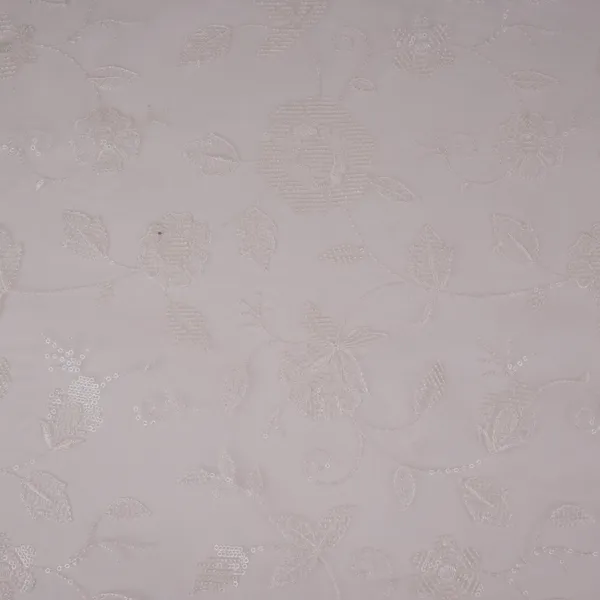 White_Floral_Thread_Sequins_Embroidery_Pure_27gm_Organza_Fabric_Gpf_32090_Default_Title