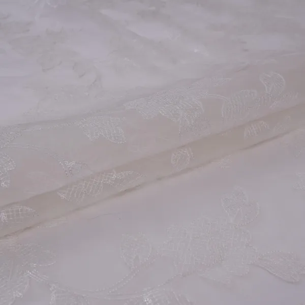 White_Floral_Jaal_Embroidery_Pure_27gm_Organza_Fabric_Gpf_32092_Default_Title