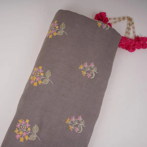 Grey_Floral_Thread_Embroidery_Cotton_Linen_Fabric_Gpf_32097_Default_Title