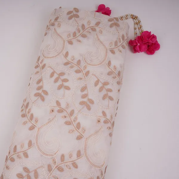 Off_White_With_Beige_3d_Leaf_Embroidery_Tencel_Schiffli_Fabric_Li_32336_Default_Title