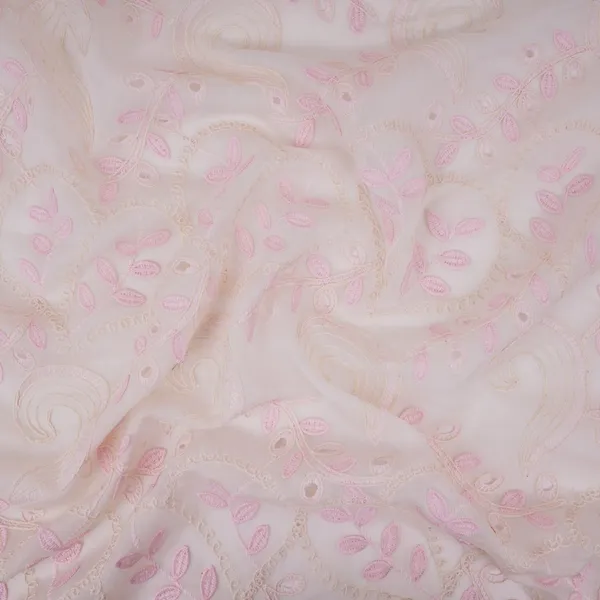 Off_White_With_Pink_3d_Leaf_Embroidery_Tencel_Schiffli_Fabric_Li_32337_Default_Title