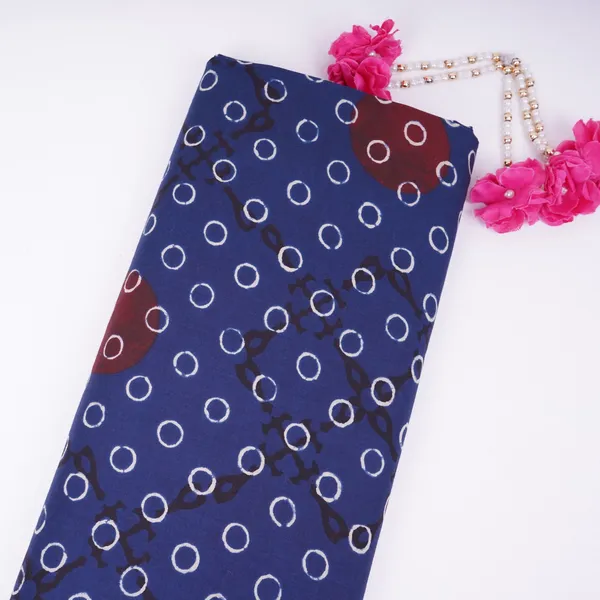 Blue_With_Multicolor_Polka_Dot_Cotton_Fabric_De_32296_Default_Title