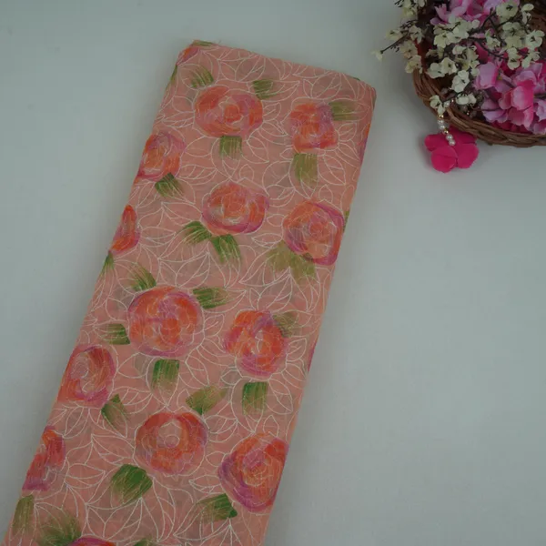 Peach_Floral_Thread_Embroidery_Chanderi_Fabric_Ums_32289_Default_Title