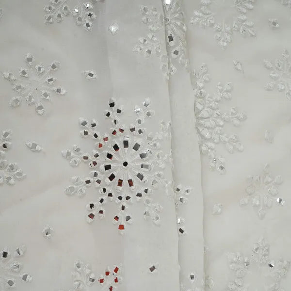 White_Dyeable_Mirror_Thread_Embroidery_Georgette_Fabric_Dr_32390_Default_Title
