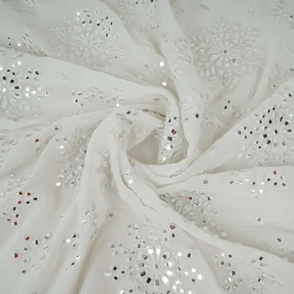 White_Dyeable_Mirror_Thread_Embroidery_Georgette_Fabric_Dr_32390_Default_Title