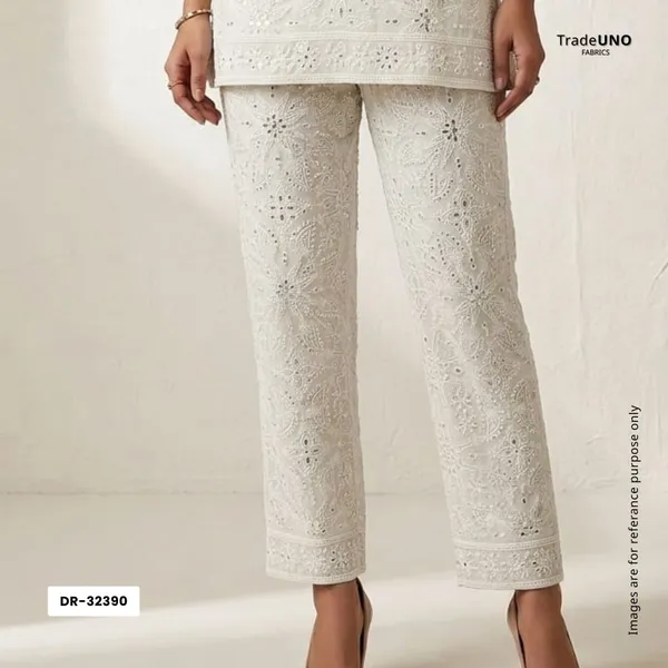 White_Dyeable_Mirror_Thread_Embroidery_Georgette_Fabric_Dr_32390_Default_Title