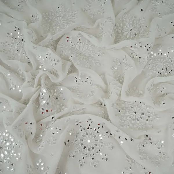 White_Dyeable_Mirror_Thread_Embroidery_Georgette_Fabric_Dr_32390_Default_Title