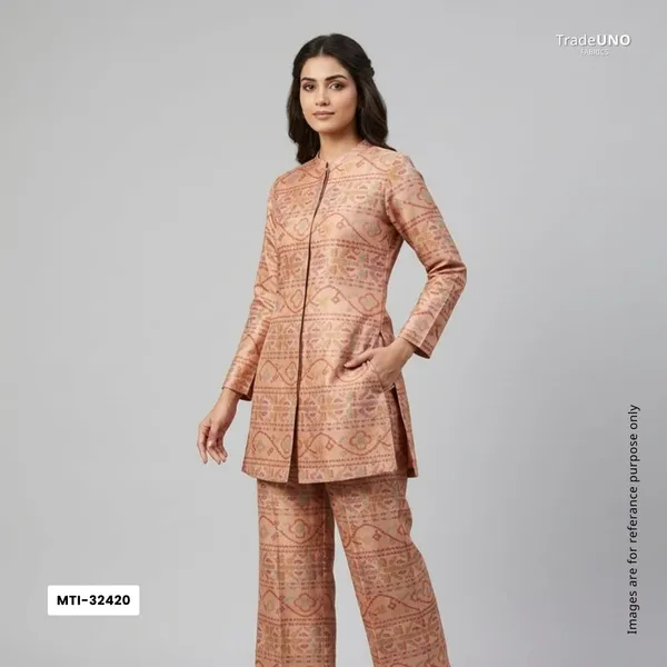 Light_Peach_With_Multicolor_Geometrical_Kanjivaram_Silk_Fabric_Mti_32420_Default_Title