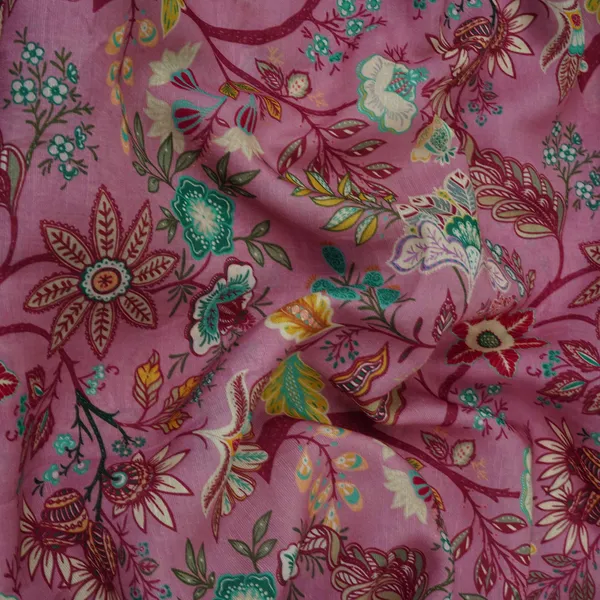 Light_Pink_Multicolor_Floral_Print_Linen_Fabric_Gts_32027_Default_Title