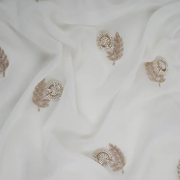 White_Dyeable_Cutdana_Floral_Zari_Embroidery_Georgette_Fabric_Gts_32032_Default_Title
