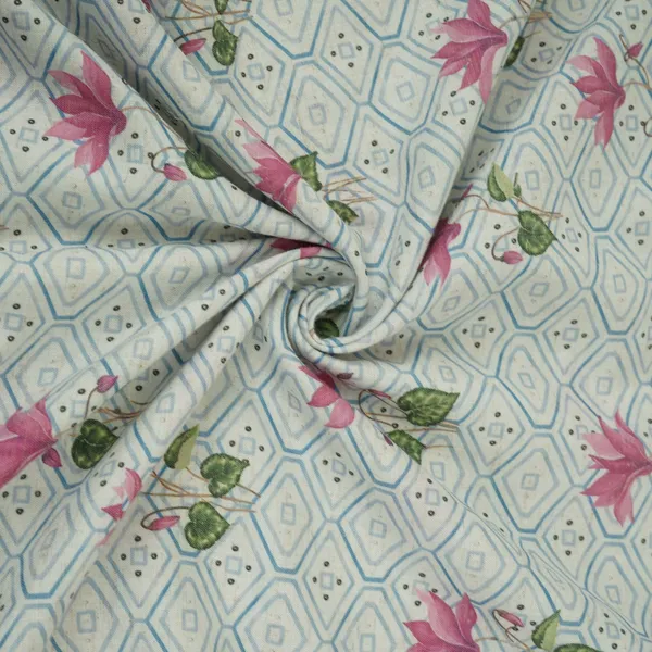 Blue_White_Floral_Geometrical_Print_Cotton_Fabric_De_32459_Default_Title