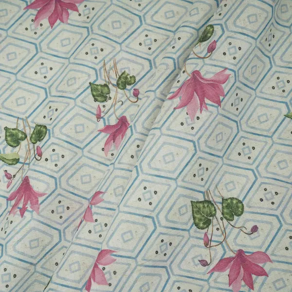 Blue_White_Floral_Geometrical_Print_Cotton_Fabric_De_32459_Default_Title