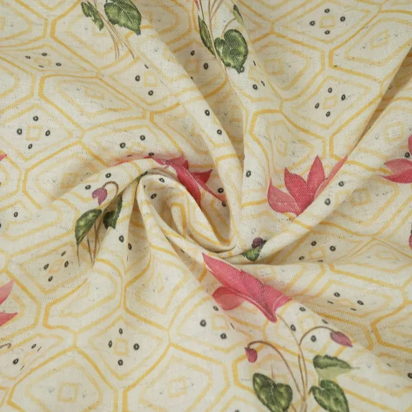 Yellow_White_Floral_Geometrical_Print_Cotton_Fabric_De_32460_Default_Title