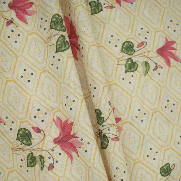 Yellow_White_Floral_Geometrical_Print_Cotton_Fabric_De_32460_Default_Title