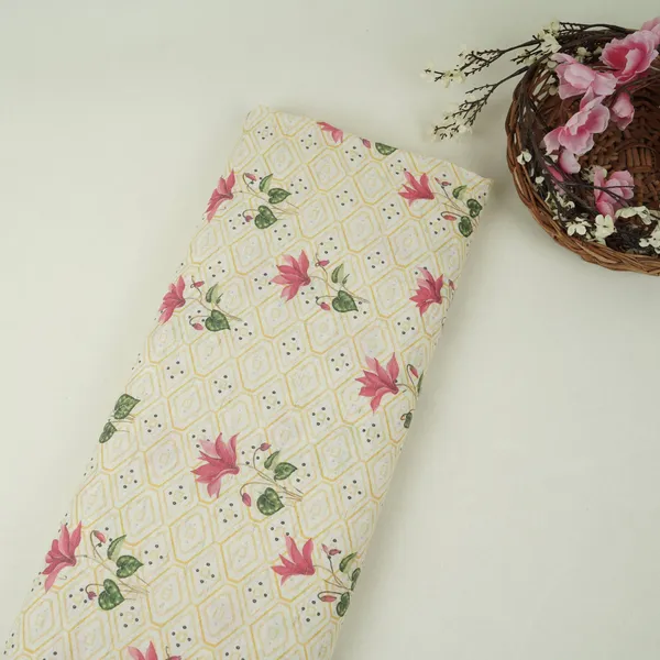 Yellow_White_Floral_Geometrical_Print_Cotton_Fabric_De_32460_Default_Title