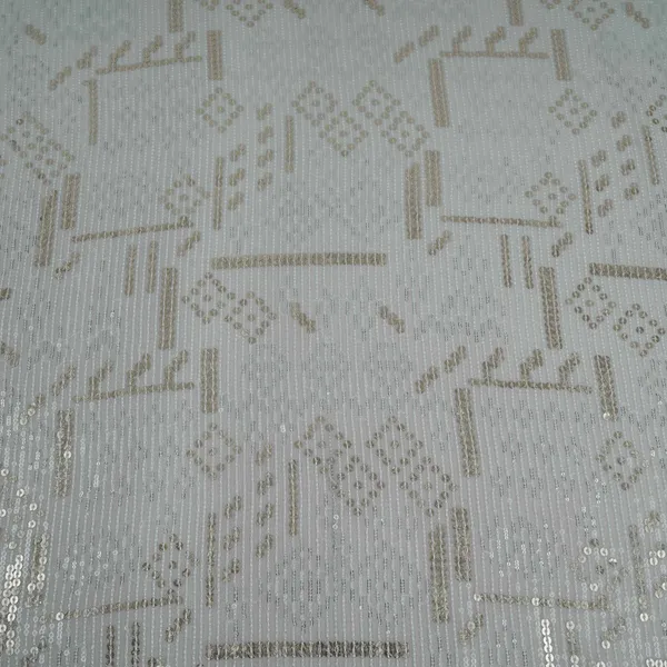 White_Dyeable_Geometrical_Sequins_Embroidery_Georgette_Fabric_Dr_32700_Default_Title