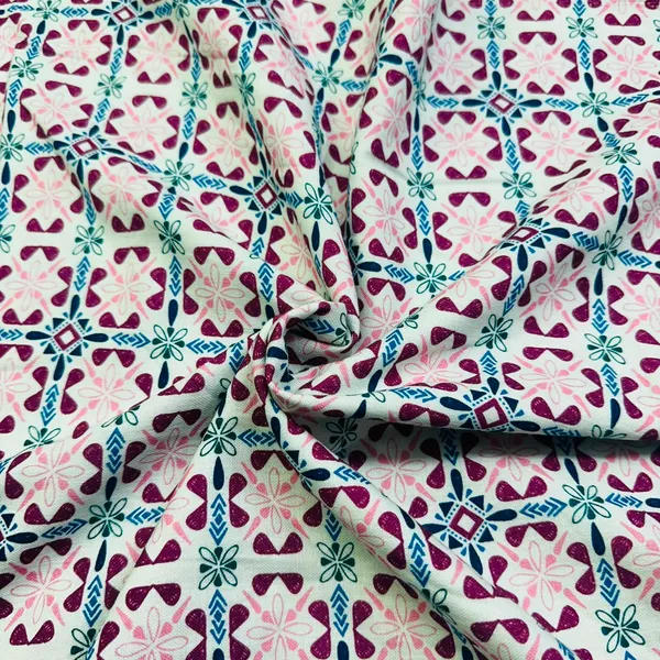 White_Floral_Print_Cotton_Linen_Fabric_Tu_4485_Default_Title