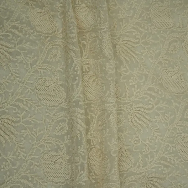 Off_White_Floral_Thread_Embroidery_Chanderi_Fabric_At_33233_Default_Title