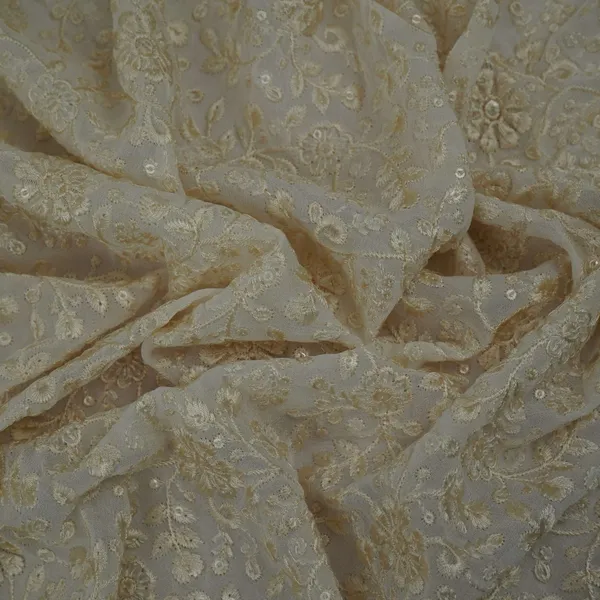 White_Floral_Jaal_Thread_Sequins_Embroidery_Dyeable_Georgette_Fabric_Tf_33519_Default_Title