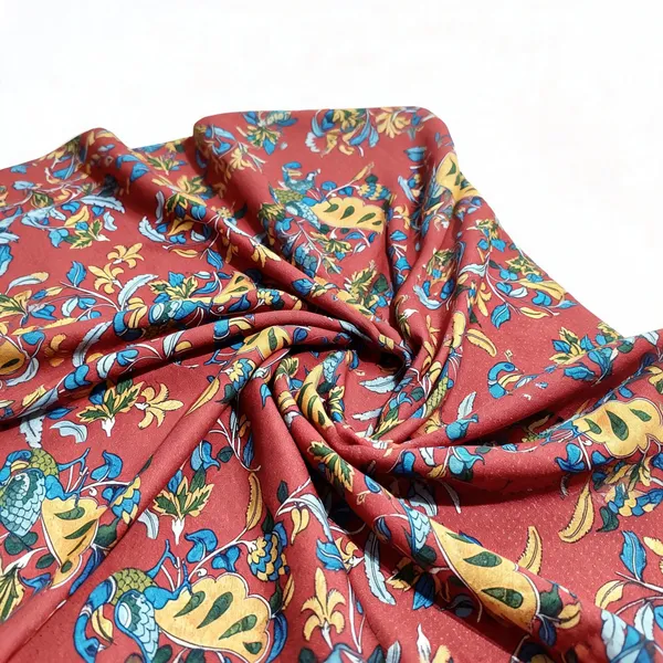 Maroon_Madhubani_Print_Rayon_Dobby_Fabric