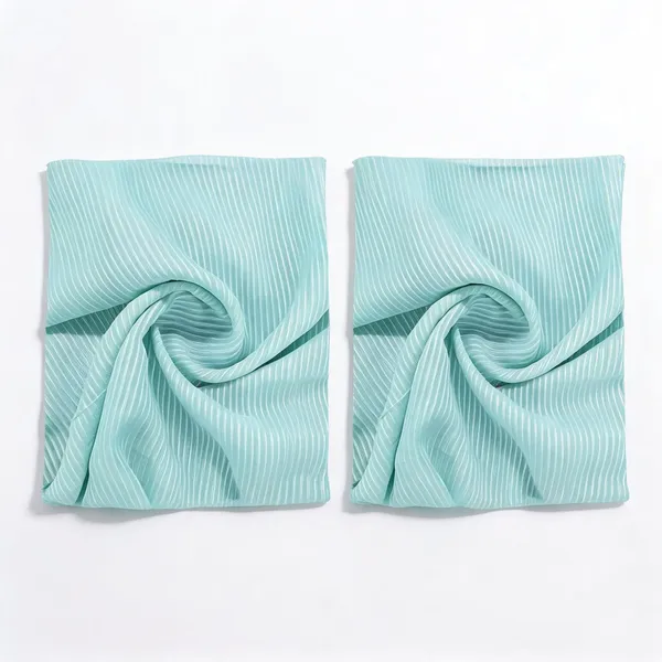Aqua_Blue_Stripe_Semi_Orgenza_Fabric_2_Mtr