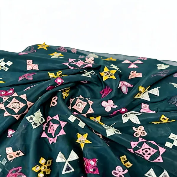 Teal_Blue_Embroidery_With_Mirror_Sequins_Georgette_Fabric
