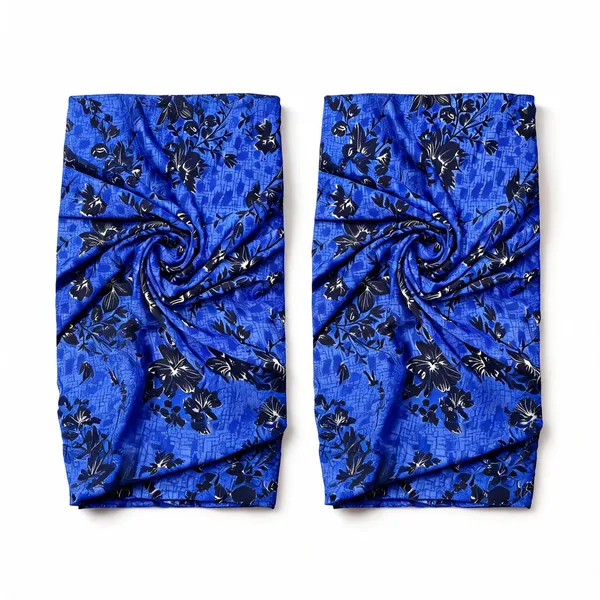 Blue_With_Navy_Blue_Floral_Crepe_Fabric_2_Mtr