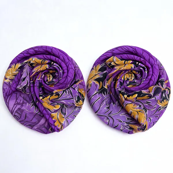 Purple_With_Yellow_Floral_Foil_Print_Georgette_Fabric_7560_2_Mtr