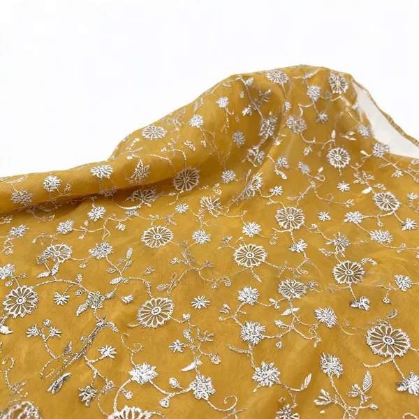 Mustard_Yellow_Floral_Zari_Embroidery_Tissue_Organza_Fabric