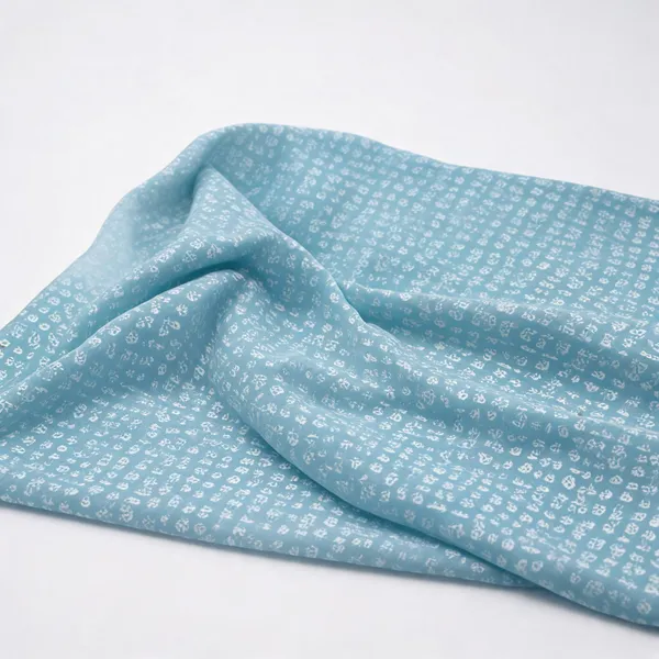 Light_Blue_Check_Print_Satin_Georgette_Vc_17358