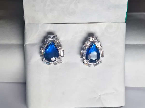 Blue_Brass_Earring_For_Women