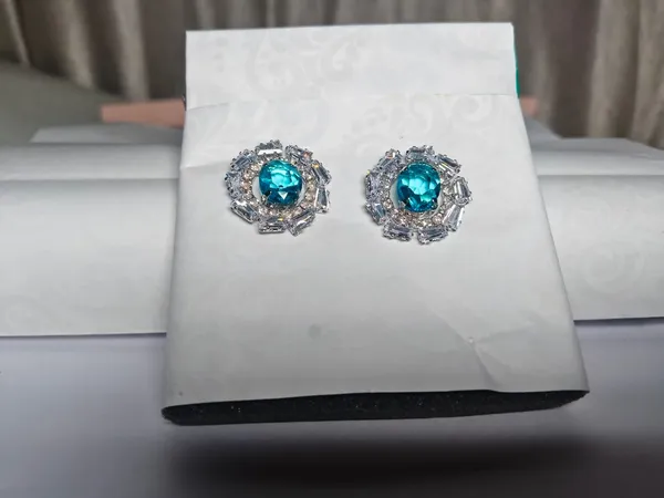 Blue_Brass_Earring_For_Women