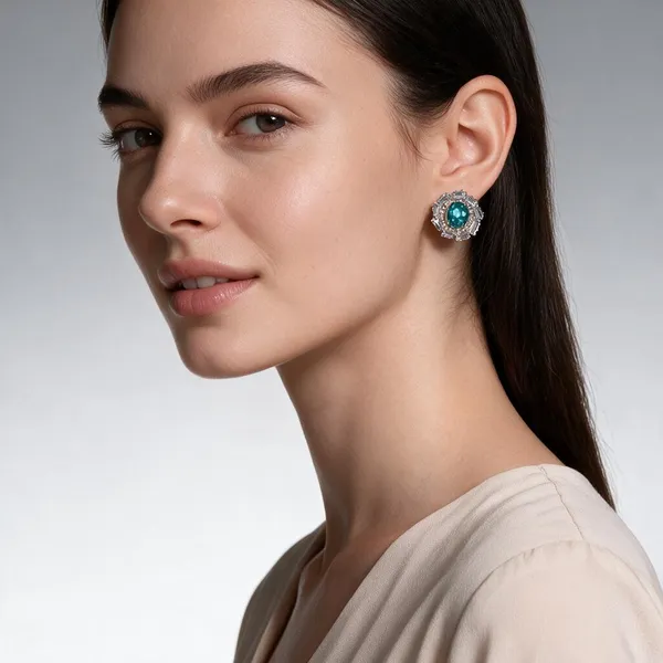 Blue_Brass_Earring_For_Women