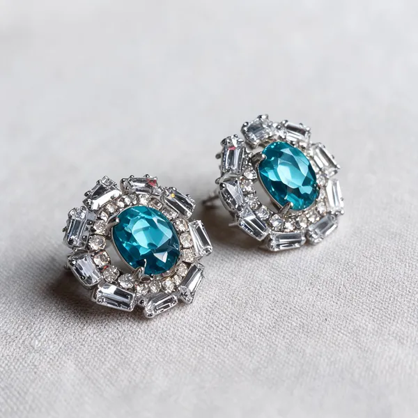 Blue_Brass_Earring_For_Women
