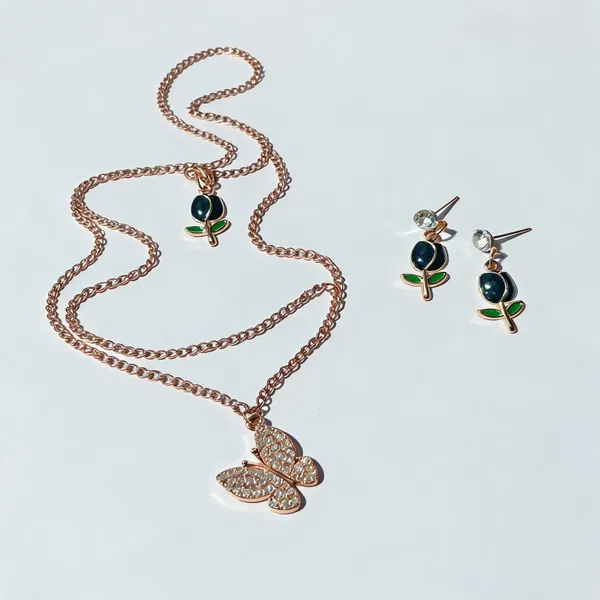 Rose_Gold_Brass_Combo_Earring_And_Pendant_Set_For_Women