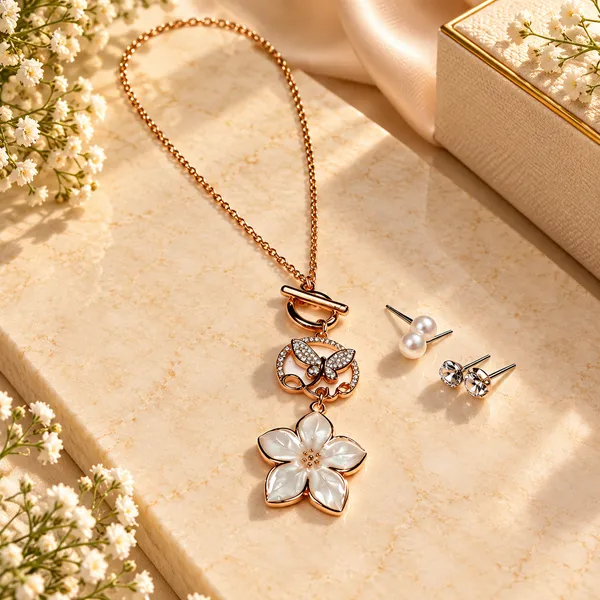 Gold_Brass_Combo_Earring_And_Pendant_Set_For_Women