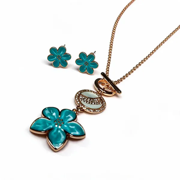 Turquoise_And_Gold_Brass_Combo_Earring_And_Pendant_Set_For_Women