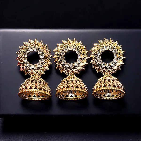 Gold_Brass_Earring_For_Women_Pack_Of_3