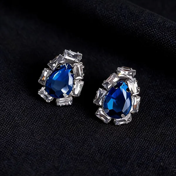 Blue_Brass_Earring_For_Women