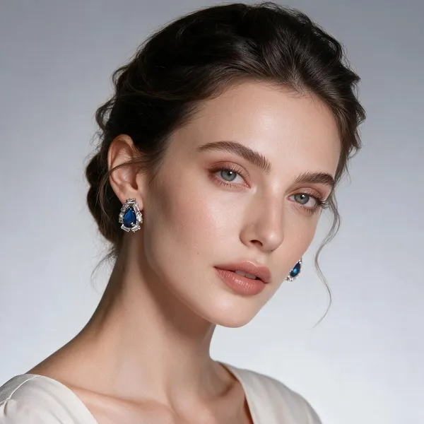 Blue_Brass_Earring_For_Women