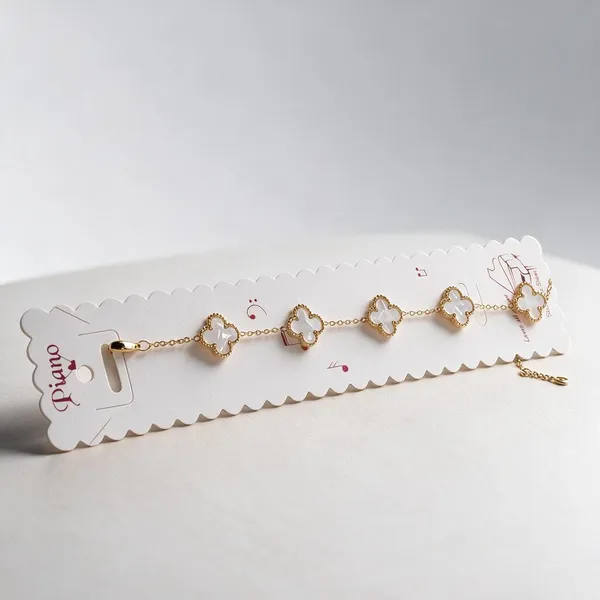 Gold_Tone_Clover_Charm_Bracelet_For_Women_-_Pack_Of_2