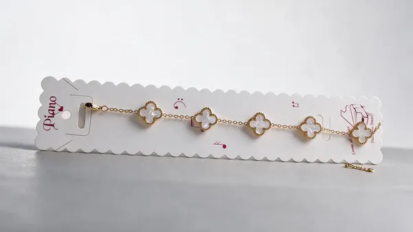 Gold_Tone_Clover_Charm_Bracelet_For_Women_-_Pack_Of_2