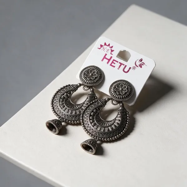 Oxidized_Silver_Traditional_Jhumka_Earrings_For_Women_-_Pack_Of_5