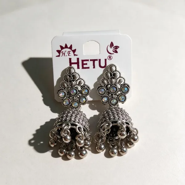 Silver-Tone_Oxidized_Jhumka_Earrings_For_Women_-_Pack_Of_6