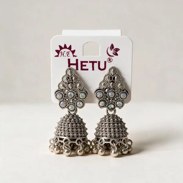Silver-Tone_Oxidized_Jhumka_Earrings_For_Women_-_Pack_Of_6